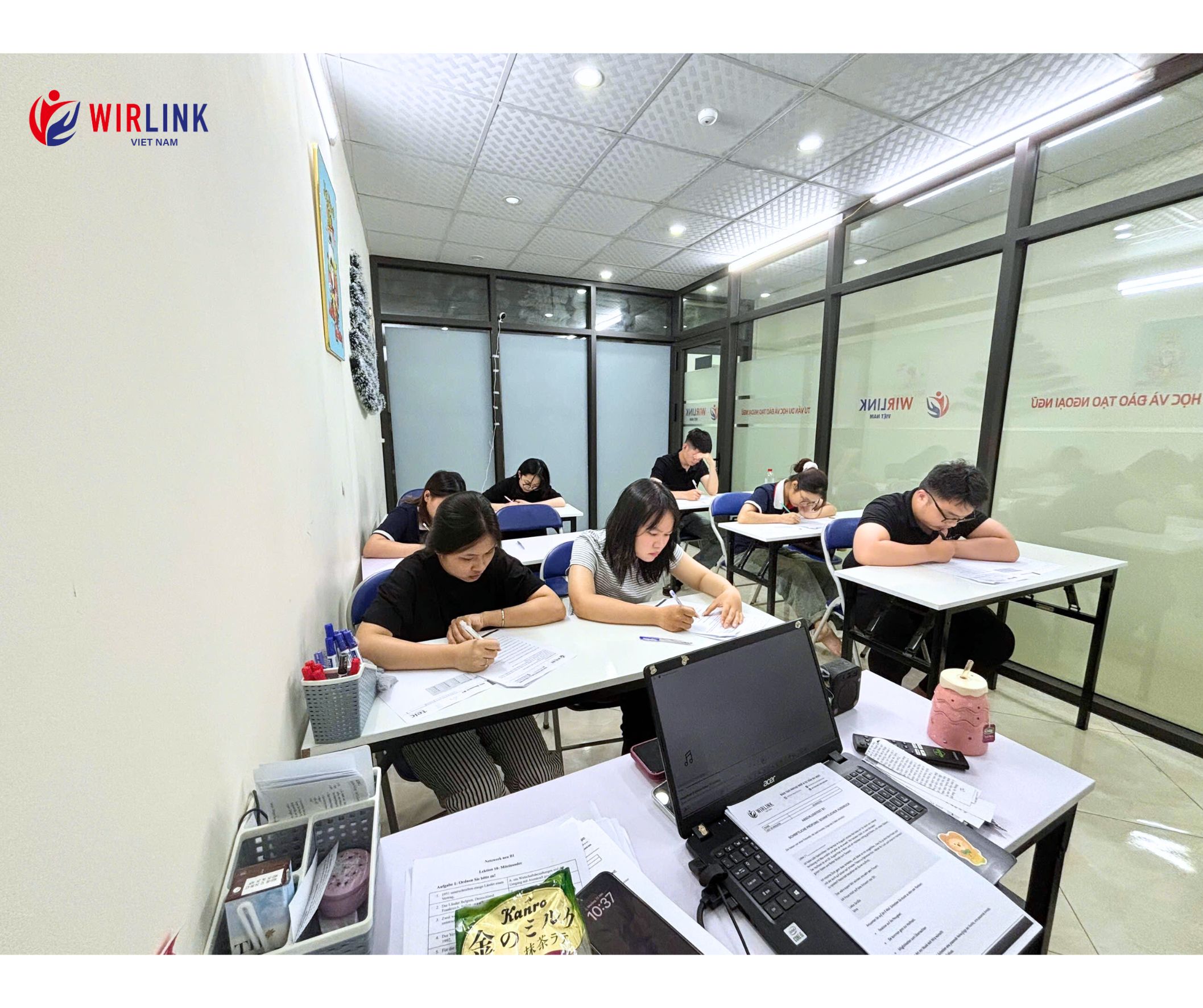 Ngày thi kết thúc trình độ B1 của lớp Darmstadt