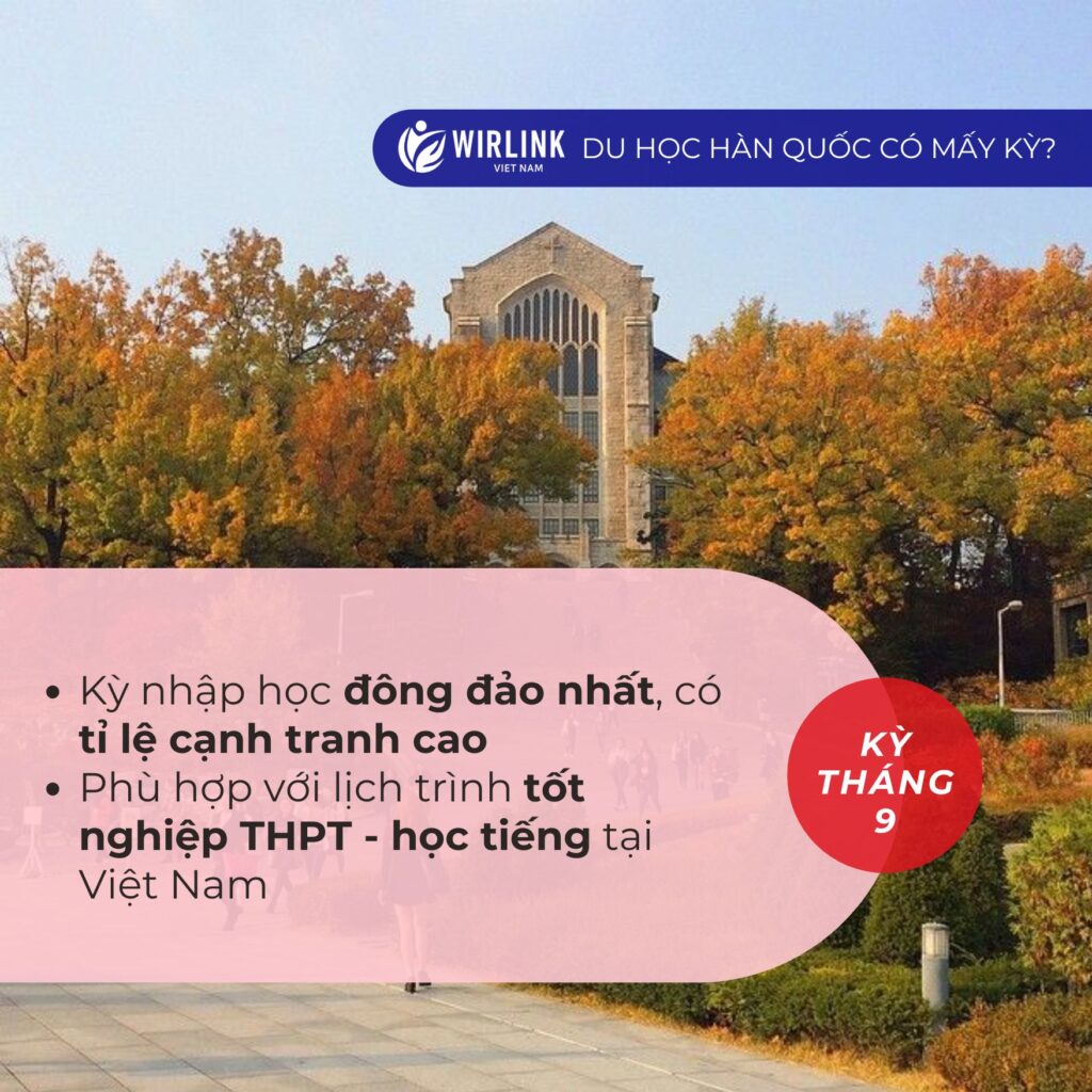 Du học Hàn Quốc kỳ tháng 9