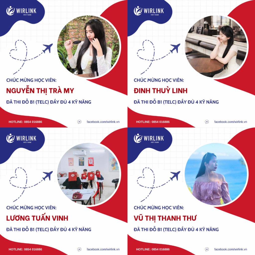 Chúc mừng các bạn học viên WirLink thi đỗ B1 tiếng Đức (Tháng 03/2026)